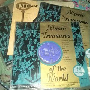 18 Vintage Albums Records Music Treasures of the World Series 1950's Classical